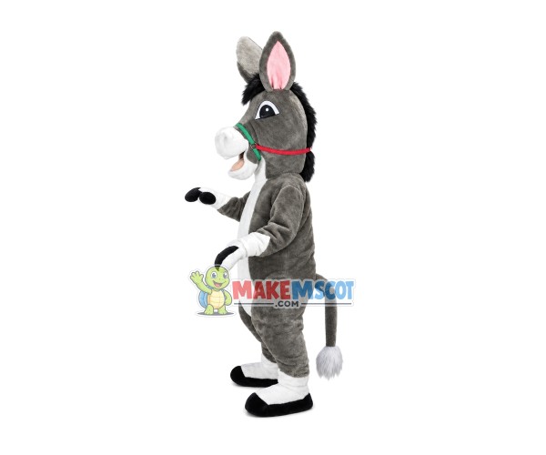 Cozy Little Gray Donkey Mascot Costume Cozy Little Gray Donkey Mascot Costume