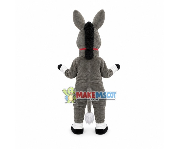 Cozy Little Gray Donkey Mascot Costume Cozy Little Gray Donkey Mascot Costume