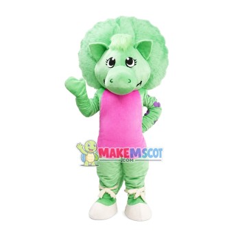 Barney & Friends Mascot Green Dinosaur Costume Barney & Friends Mascot Green Dinosaur Costume