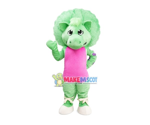 Barney & Friends Mascot Green Dinosaur Costume Barney & Friends Mascot Green Dinosaur Costume