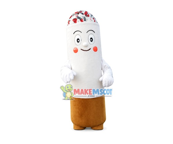 Lighted Lit Cigarette Mascot Cartoon Costume Lighted Lit Cigarette Mascot Cartoon Costume