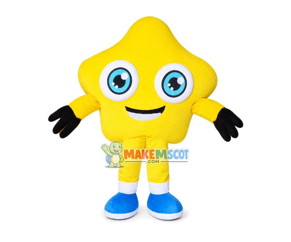 Cartoon Blue Eyes Star Mascot Costume