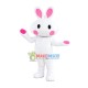 Milk White Bunny Cartoon Mascot Costume Milk White Bunny Cartoon Mascot Costume