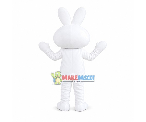 Milk White Bunny Cartoon Mascot Costume Milk White Bunny Cartoon Mascot Costume