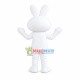 Milk White Bunny Cartoon Mascot Costume Milk White Bunny Cartoon Mascot Costume