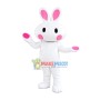 Milk White Bunny Cartoon Mascot Costume