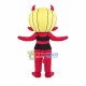 Little Red Devil With Blond Hair Mascot Costume Little Red Devil With Blond Hair Mascot Costume