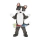 Optimistic Little Gray Cat Mascot Costume Optimistic Little Gray Cat Mascot Costume