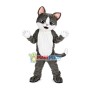 Optimistic Little Gray Cat Mascot Costume