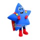 Blue Star In The Boots Mascot Cartoon Costume Blue Star In The Boots Mascot Cartoon Costume