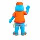 Blue Long Fur Monster With Slippers Mascot Costume Blue Long Fur Monster With Slippers Mascot Costume