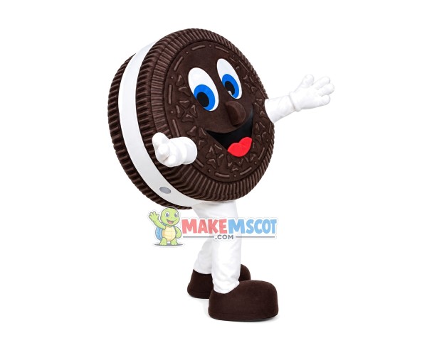 Oreo Chocolate Chip Cookie Mascot Costume Oreo Chocolate Chip Cookie Mascot Costume