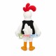 White Chicken With Staring Eyes Mascot Costume