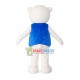 Cute Polar Bear In The Vest Mascot Costume Cute Polar Bear In The Vest Mascot Costume