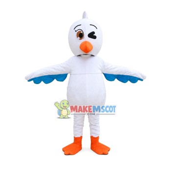 Winking Adult Cartoon Chicken Mascot Costume Winking Adult Cartoon Chicken Mascot Costume