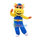 Delighted Engineer Calf Mascot Costume Delighted Engineer Calf Mascot Costume