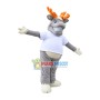 Gray Moose In Good Mood Mascot Costume