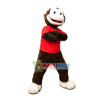 Smiling Monkey Adult Mascot Costume