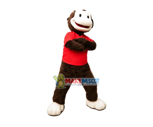 Smiling Monkey Adult Mascot Costume Smiling Monkey Adult Mascot Costume