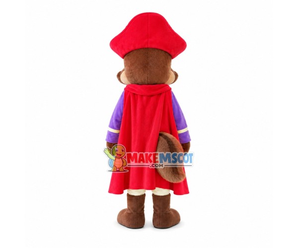 Pirate Chief Chipmunk Mascot Costume Pirate Chief Chipmunk Mascot Costume