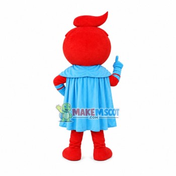 Red Cartoon Cape Doll Mascot Costume Red Cartoon Cape Doll Mascot Costume