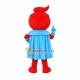 Red Cartoon Cape Doll Mascot Costume Red Cartoon Cape Doll Mascot Costume