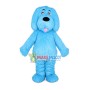 Lively Blue Long Wool Dog Mascot Costume