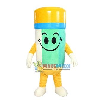Colored Pencil with Eraser Mascot Costume