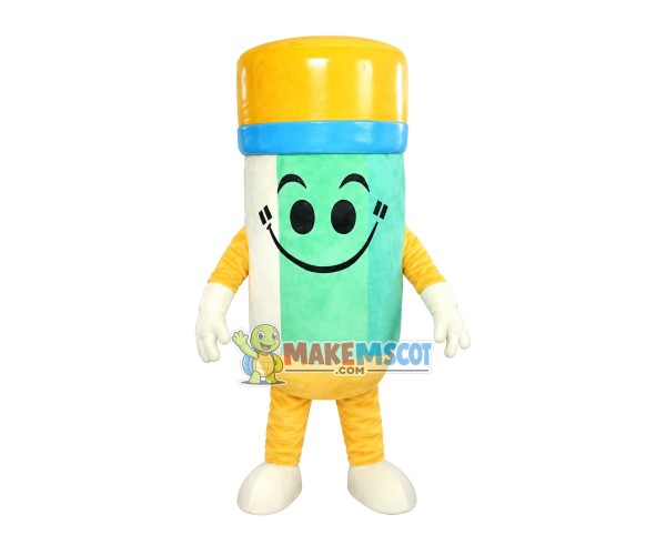 Colored Pencil with Eraser Mascot Costume Colored Pencil with Eraser Mascot Costume