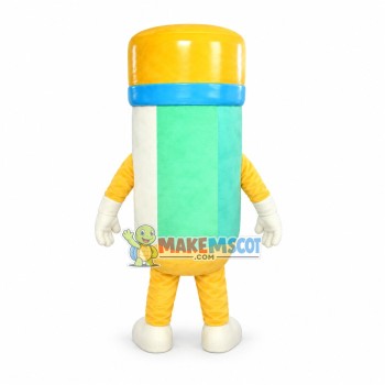 Colored Pencil with Eraser Mascot Costume