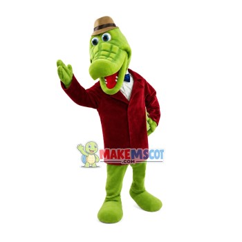 Detective Crocodile Mascot Costume