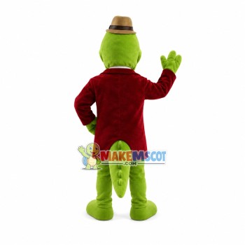 Detective Crocodile Mascot Costume Detective Crocodile Mascot Costume