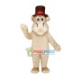 Polite Top Hat Hippo Mascot Costume