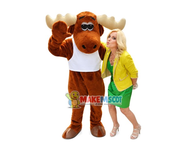 Virtuous Moose Adult Size Mascot Costume Virtuous Moose Adult Size Mascot Costume