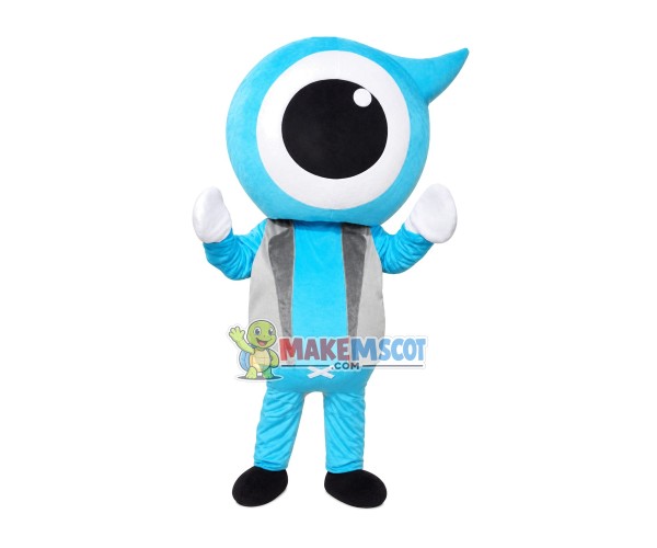 Light Blue Cartoon Eyeball Mascot Costume Light Blue Cartoon Eyeball Mascot Costume
