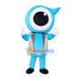 Light Blue Cartoon Eyeball Mascot Costume