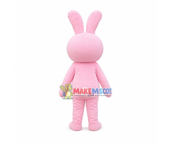 Pink Little Bunny Cartoon Mascot Costume Pink Little Bunny Cartoon Mascot Costume