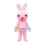 Pink Little Bunny Cartoon Mascot Costume