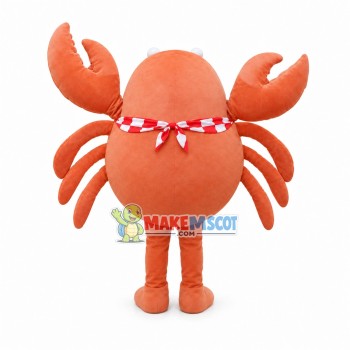 Crab In The Plaid Square Mascot Costume Crab In The Plaid Square Mascot Costume