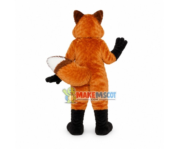 Happy Brown Fox Mascot Costume Long Wool Happy Brown Fox Mascot Costume Long Wool
