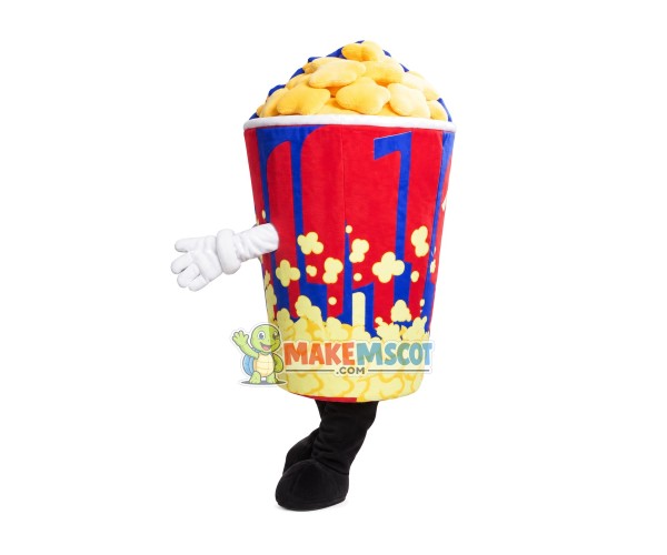 Full Carton Of Popcorn Mascot Costume Full Carton Of Popcorn Mascot Costume