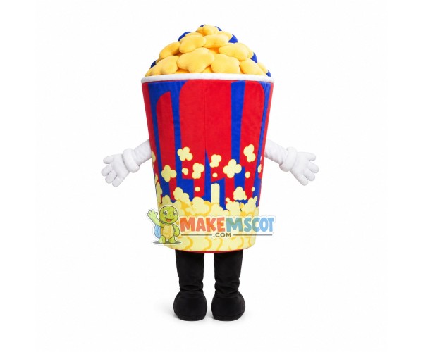 Full Carton Of Popcorn Mascot Costume Full Carton Of Popcorn Mascot Costume