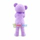 Restrained Lavender Bear Mascot Costume Restrained Lavender Bear Mascot Costume