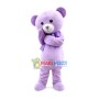Restrained Lavender Bear Mascot Costume
