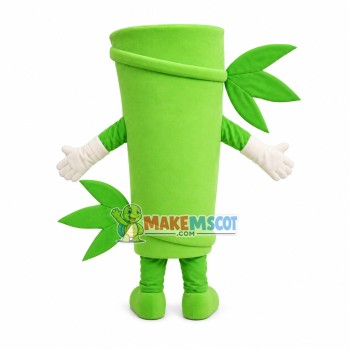 Section Of Green Bamboo Mascot Costume Section Of Green Bamboo Mascot Costume