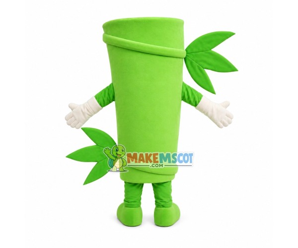 Section Of Green Bamboo Mascot Costume Section Of Green Bamboo Mascot Costume