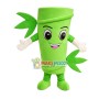 Section Of Green Bamboo Mascot Costume