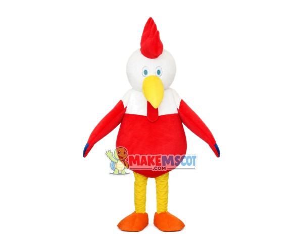 Lively Red Chicken Mascot Costume Lively Red Chicken Mascot Costume
