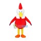 Lively Red Chicken Mascot Costume Lively Red Chicken Mascot Costume