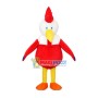 Lively Red Chicken Mascot Costume